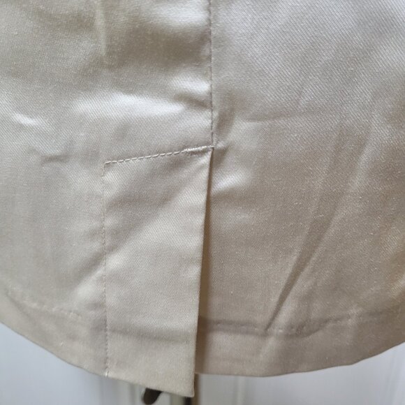 NWT TCEC Beige Strapless Belted Smocked Sweetheart Pockets Mini Dress Medium - Picture 9 of 11